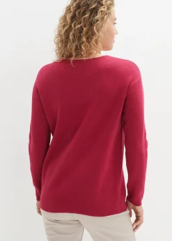 Femme bonprix Maille|Pulls & Gilets|Pull col rond en maille milano côtelée
