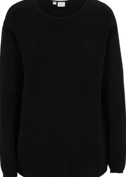 bonprix Pull col rond en maille milano côtelée|Femme Maille|Pulls & Gilets