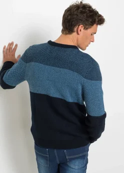 bonprix Pull col rond style color block|Homme Pulls & Gilets