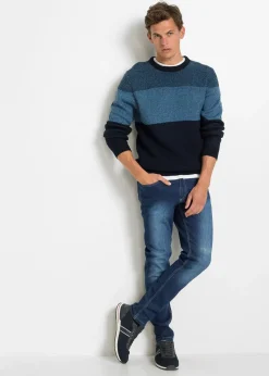 bonprix Pull col rond style color block|Homme Pulls & Gilets