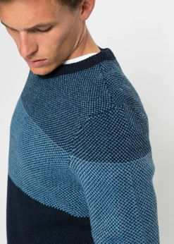 bonprix Pull col rond style color block|Homme Pulls & Gilets