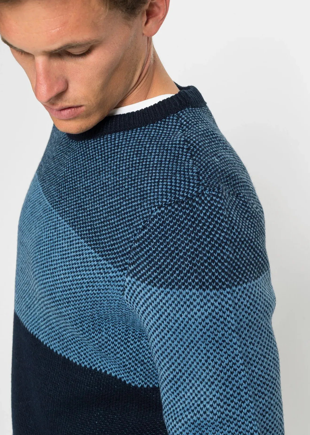 bonprix Pull col rond style color block|Homme Pulls & Gilets