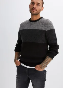 Homme bonprix Pulls & Gilets|Pull col rond style color block
