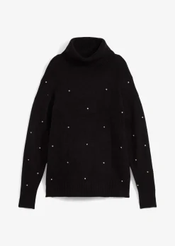 bonprix Pull col roulé avec strass|Femme Maille|Pulls & Gilets