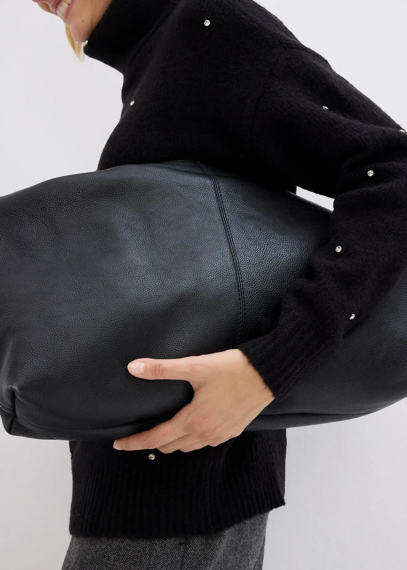 bonprix Pull col roulé avec strass|Femme Maille|Pulls & Gilets