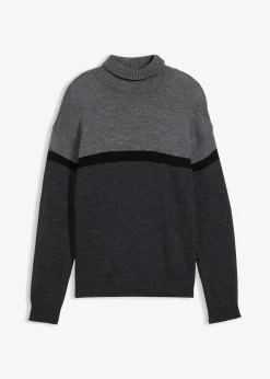 Homme bonprix Pulls & Gilets|Pull col roulé style color-block
