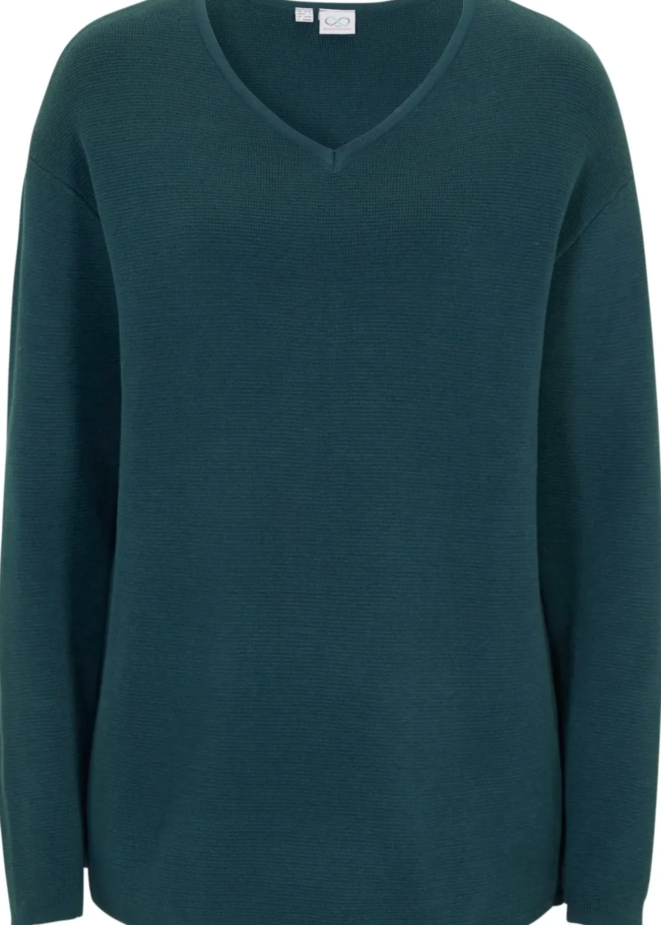 bonprix Pull col V en maille milano côtelée|Femme Maille|Pulls & Gilets