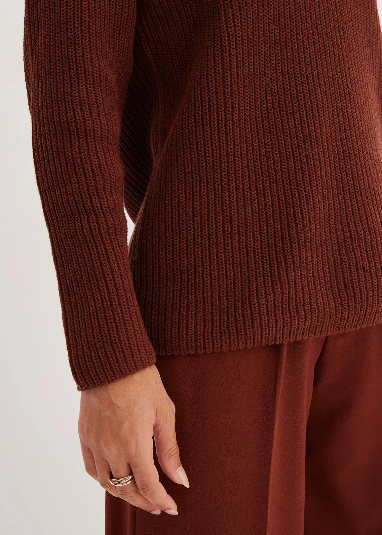 bonprix Pull côtelé 100% coton|Femme Maille|Pulls & Gilets