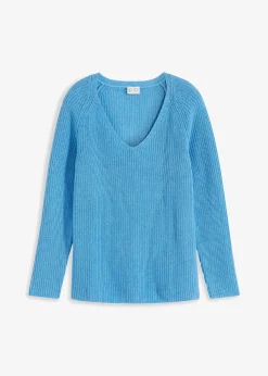 Femme bonprix Maille|Pulls & Gilets|Pull côtelé 100% coton