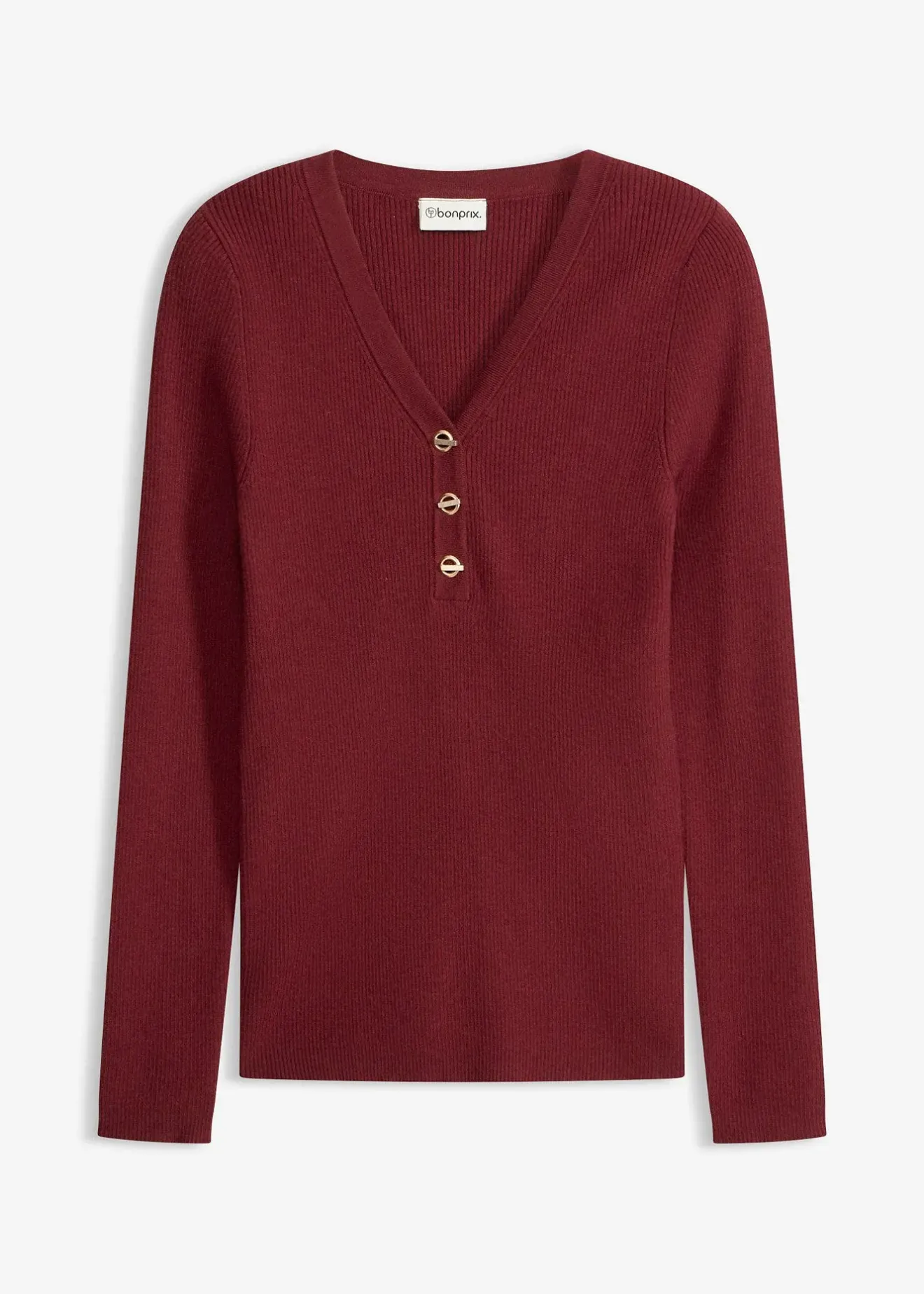 bonprix Pull côtelé en viscose mélangée|Femme Maille|Pulls & Gilets