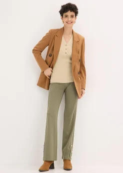 bonprix Pull côtelé en viscose mélangée|Femme Maille|Pulls & Gilets