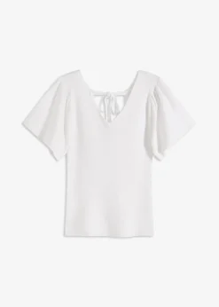 bonprix Pull côtelé en viscose mélangée|Femme Maille|Pulls & Gilets