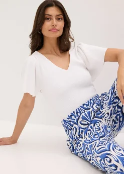 bonprix Pull côtelé en viscose mélangée|Femme Maille|Pulls & Gilets