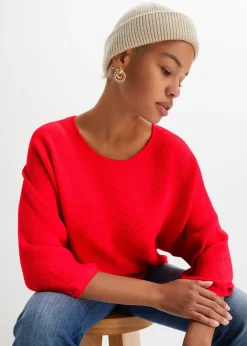 bonprix Pull côtelé oversize|Femme Maille|Pulls & Gilets