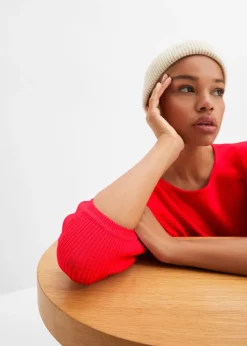 bonprix Pull côtelé oversize|Femme Maille|Pulls & Gilets