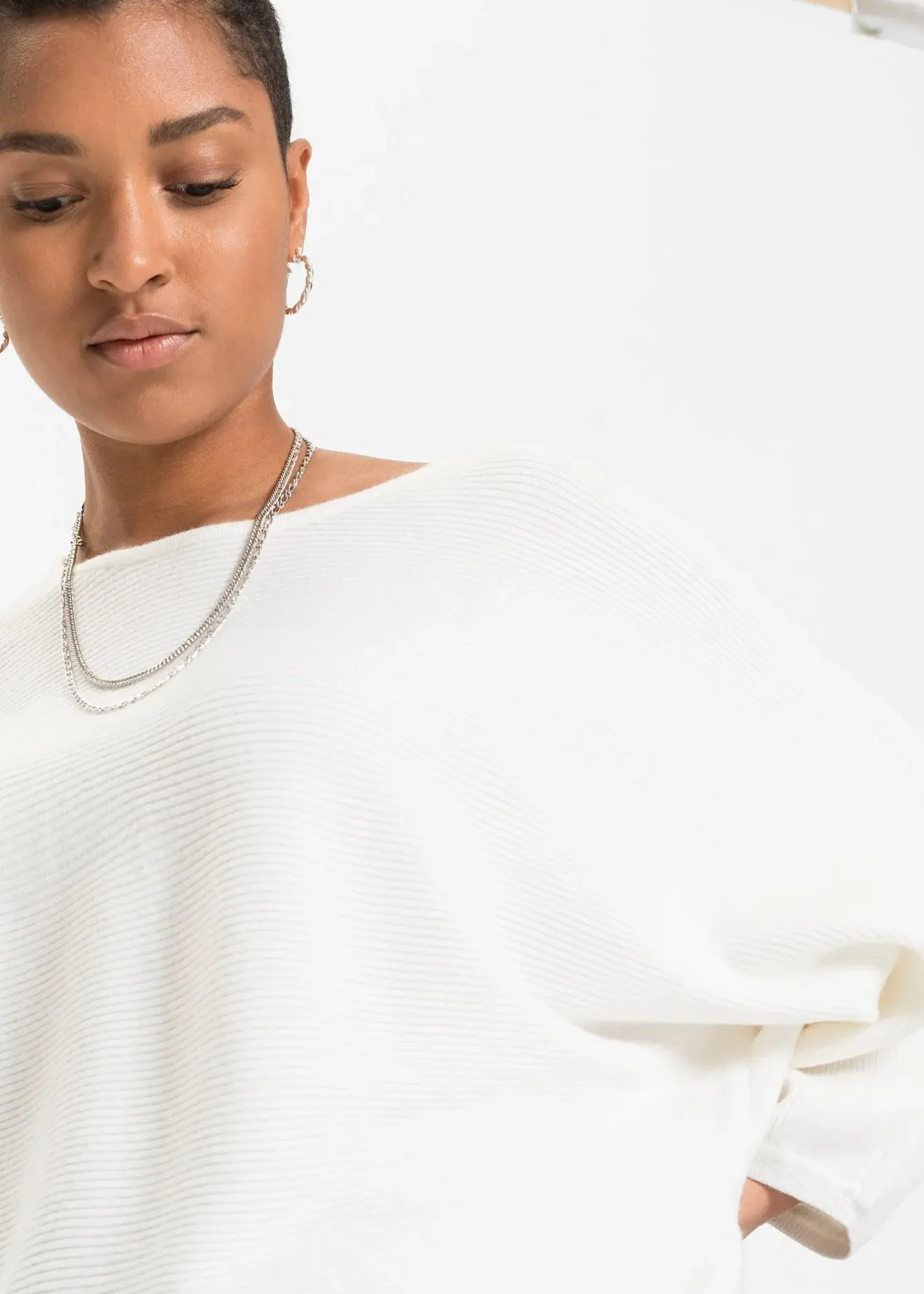 bonprix Pull côtelé oversize|Femme Maille|Pulls & Gilets