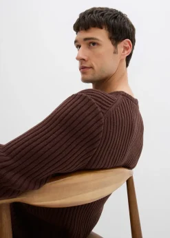 bonprix Pull côtelée|Homme Pulls & Gilets