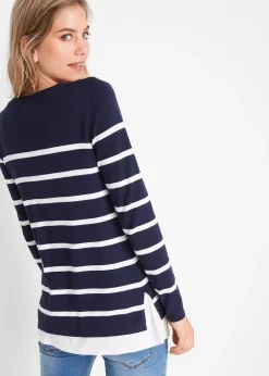 bonprix Pull de grossesse et d’allaitement en maille légère|Femme Femme Enceinte