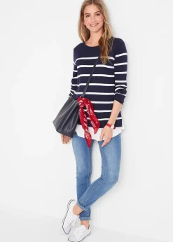 bonprix Pull de grossesse et d’allaitement en maille légère|Femme Femme Enceinte