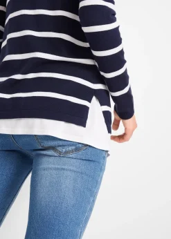 bonprix Pull de grossesse et d’allaitement en maille légère|Femme Femme Enceinte