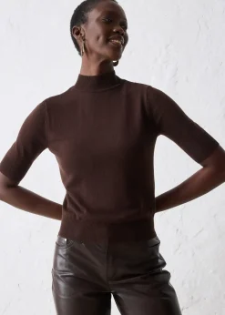 Femme bonprix Maille|Premium|Pull doux à col roulé en laine mélangée