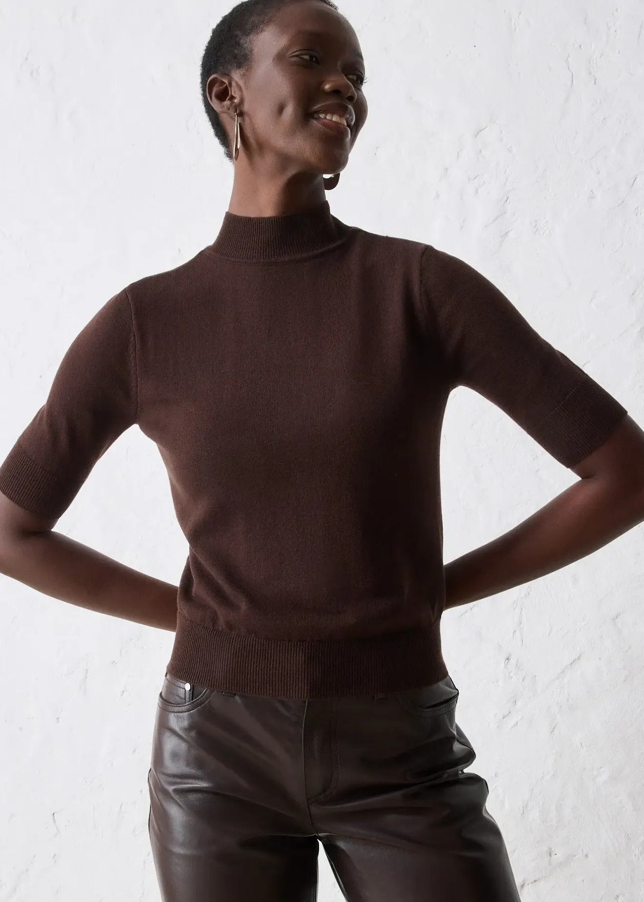 Femme bonprix Maille|Premium|Pull doux à col roulé en laine mélangée