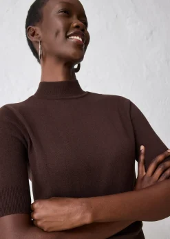 Femme bonprix Maille|Premium|Pull doux à col roulé en laine mélangée