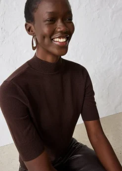 Femme bonprix Maille|Premium|Pull doux à col roulé en laine mélangée