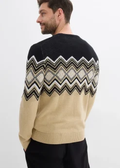 bonprix Pull doux à motif norvégien|Homme Pulls & Gilets