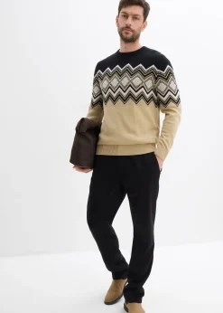 bonprix Pull doux à motif norvégien|Homme Pulls & Gilets
