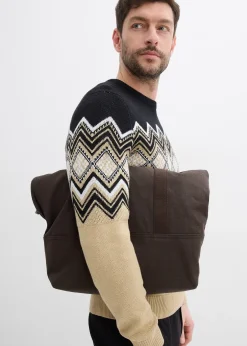 bonprix Pull doux à motif norvégien|Homme Pulls & Gilets