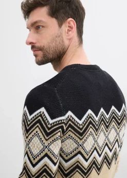 bonprix Pull doux à motif norvégien|Homme Pulls & Gilets