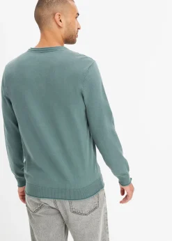 bonprix Pull doux aspect 2en1 en fine maille de coton majoritaire|Homme Pulls & Gilets