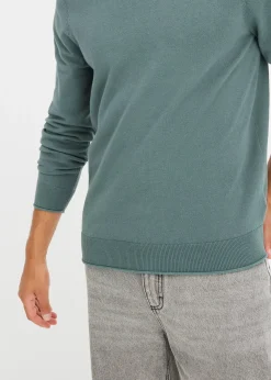 bonprix Pull doux aspect 2en1 en fine maille de coton majoritaire|Homme Pulls & Gilets