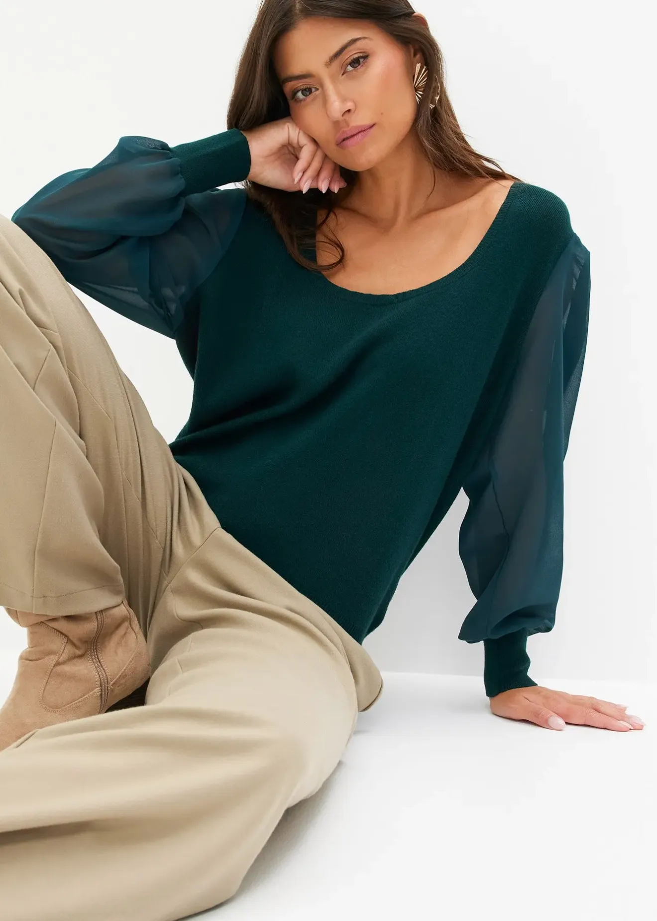 bonprix Pull doux en fine maille de viscose majoritaire|Femme Maille|Pulls & Gilets