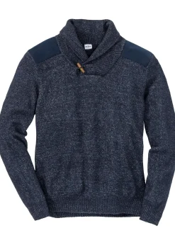 bonprix Pull en fine maille à col châle|Homme Pulls & Gilets