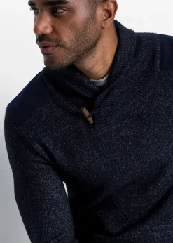 bonprix Pull en fine maille à col châle|Homme Pulls & Gilets