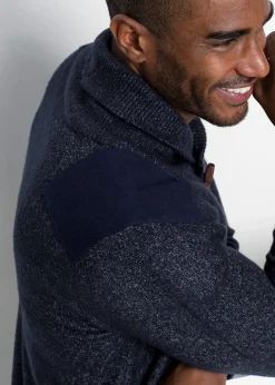 bonprix Pull en fine maille à col châle|Homme Pulls & Gilets