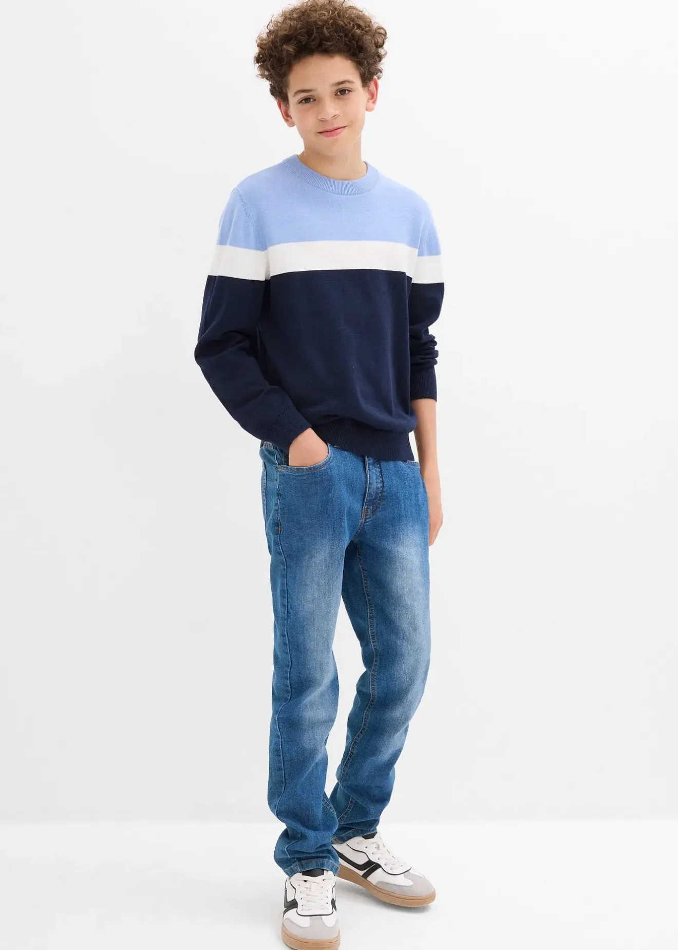 bonprix Pull en fine maille 100% coton|Enfant Vêtements Enfant|Garçons 9-16 Ans·Pulls & Sweats