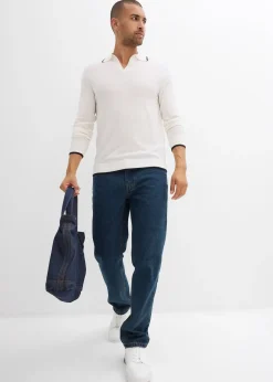 Homme bonprix Pulls & Gilets|Pull en fine maille à détails contrastants