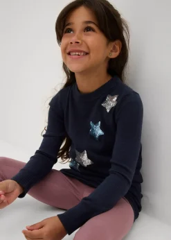 Enfant bonprix Vêtements Enfant|Filles 2-8 Ans·Pulls & Sweats|Pull en fine maille à sequins