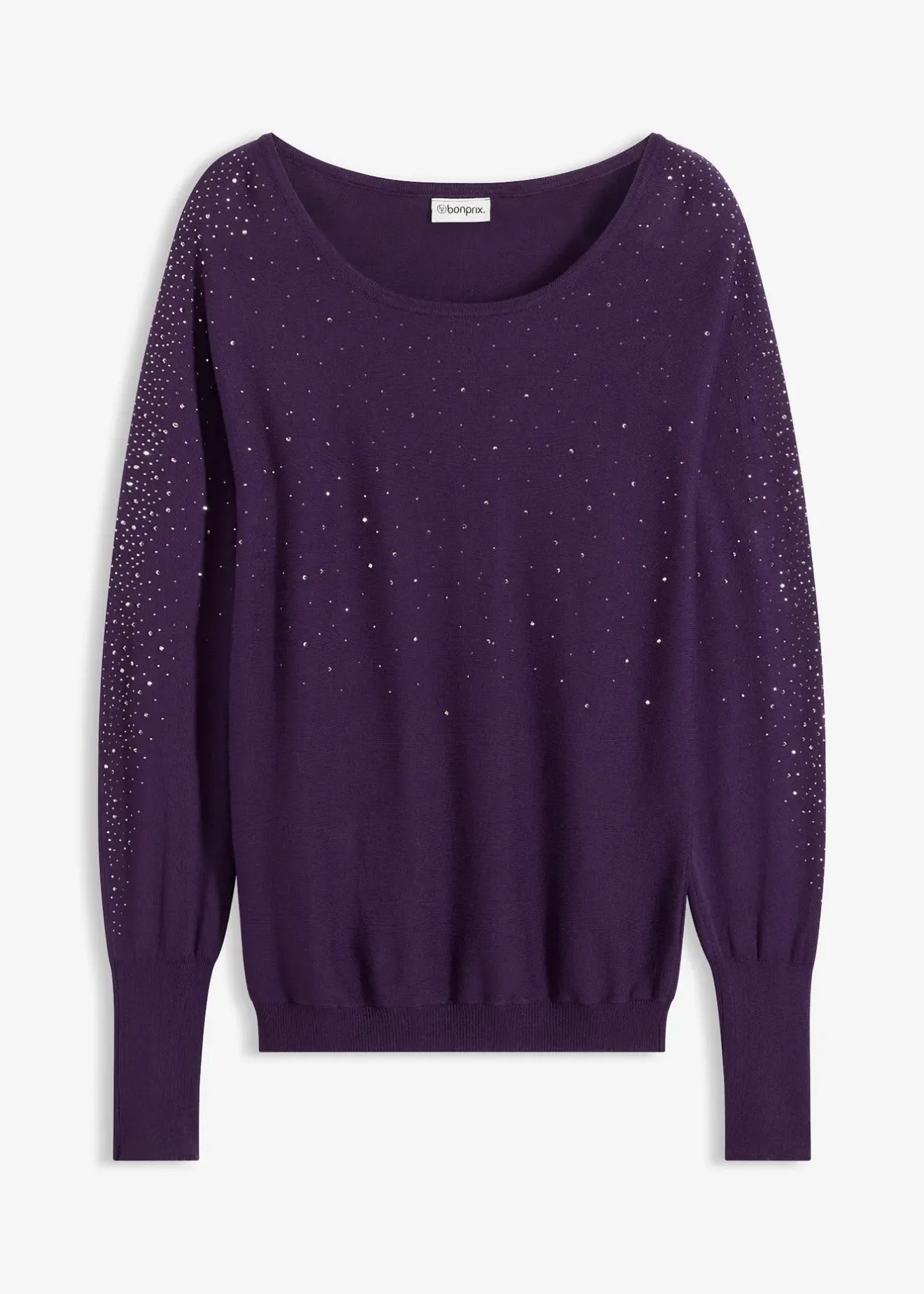 bonprix Pull en fine maille avec strass|Femme Maille|Pulls & Gilets