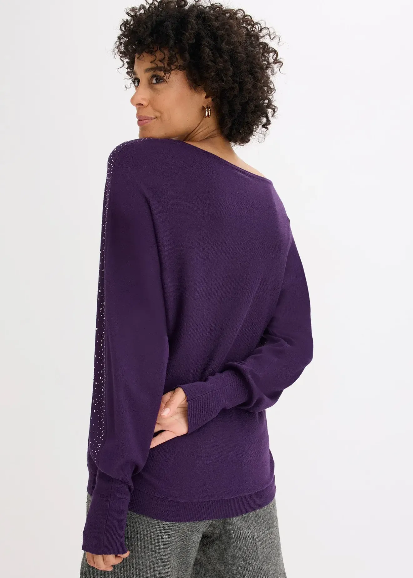 bonprix Pull en fine maille avec strass|Femme Maille|Pulls & Gilets