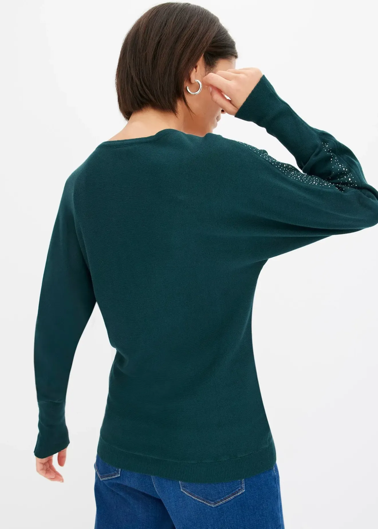 Femme bonprix Maille|Pulls & Gilets|Pull en fine maille avec strass