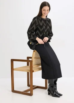 Femme bonprix Maille|Pulls & Gilets|Pull en fine maille brillante