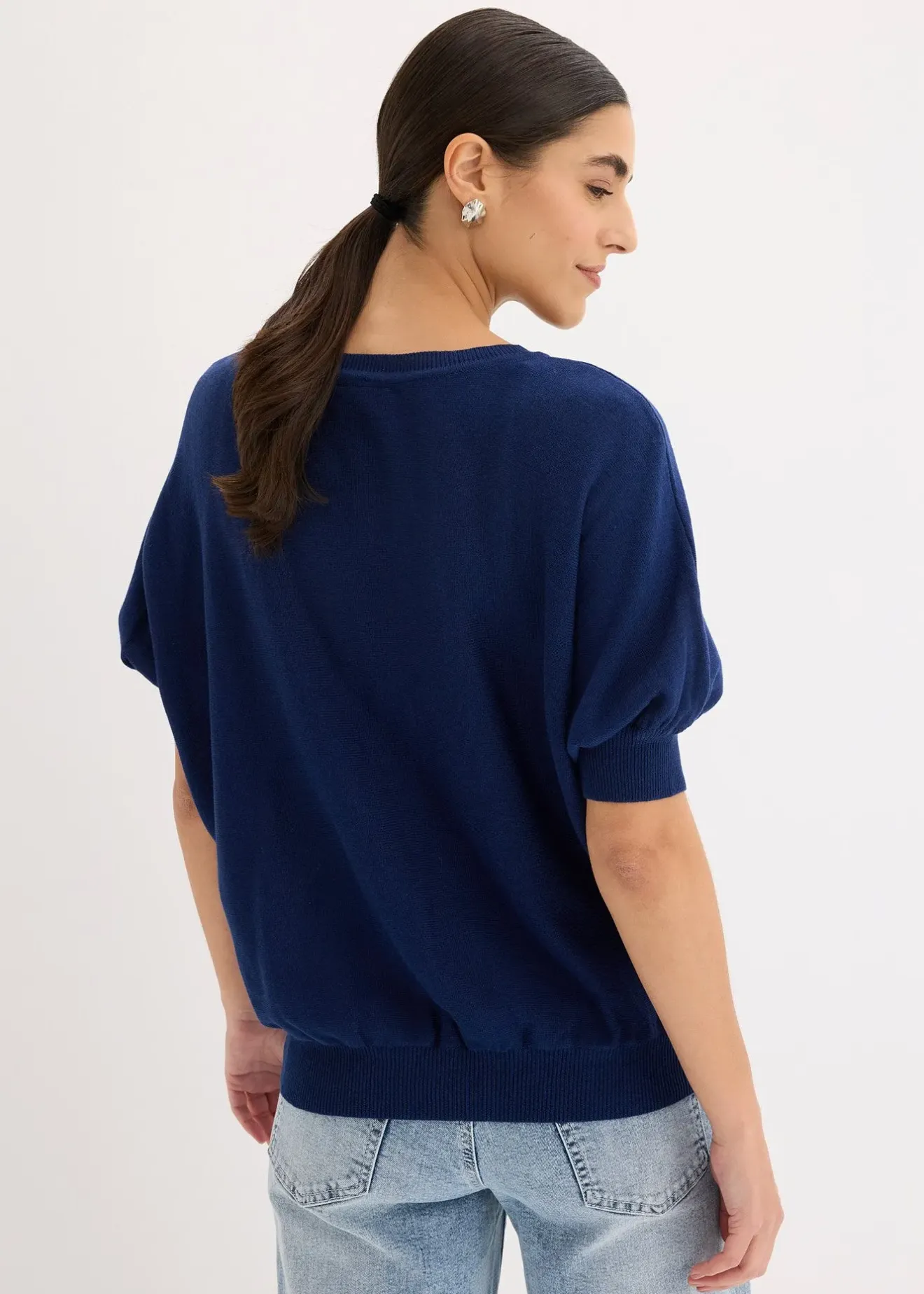 bonprix Pull en fine maille de coton mélangé|Femme Maille|Pulls & Gilets