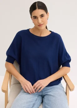 bonprix Pull en fine maille de coton mélangé|Femme Maille|Pulls & Gilets