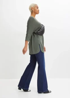 bonprix Pull en fine maille manches 3/4|Femme Maille|Pulls & Gilets