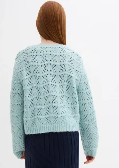 bonprix Pull en grosse maille à broderie ajourée|Enfant Vêtements Enfant|Filles 9-16 Ans·Pulls & Sweats