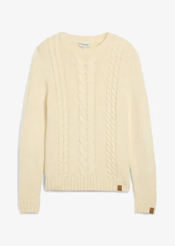 Homme bonprix Pulls & Gilets|Pull en grosse maille à motif torsadé